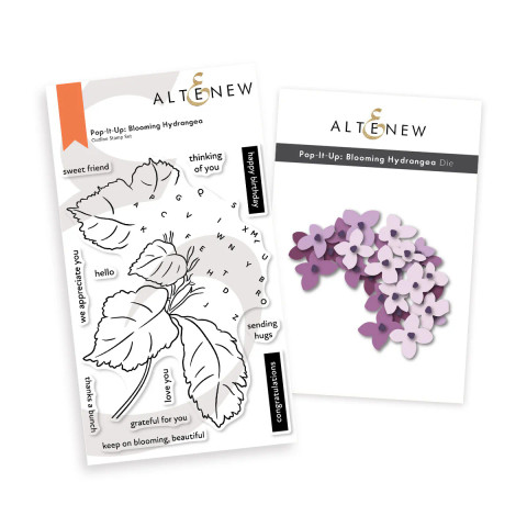 Altenew Pop-It-Up: Blooming Hydrangea -leima- ja stanssisetti