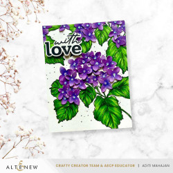 Altenew Pop-It-Up: Blooming Hydrangea -leima- ja stanssisetti