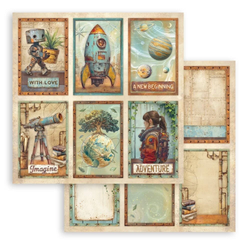 Stamperia A New Beginning skräppipaperi 6 Cards