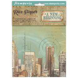 Stamperia riisipaperit A New Beginning, Backgrounds, A6