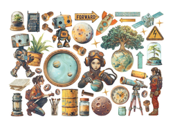 Stamperia leikekuvat A New Beginning Ephemera