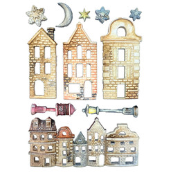 Stamperia muotti Christmas Village, A5