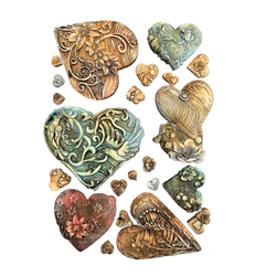 Stamperia muotti Alice in Christmas, Simple Hearts, A5