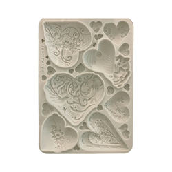 Stamperia muotti Alice in Christmas, Simple Hearts, A5