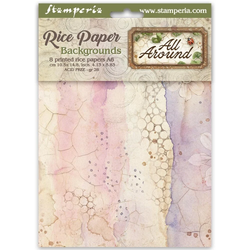 Stamperia riisipaperit All Around, Backgrounds, A6