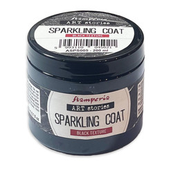 Stamperia Art Stories Sparkling Coat -tekstuuripasta, musta