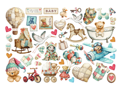Stamperia leikekuvat Baby Ephemera