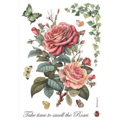 Stamperia riisipaperi Big Rose