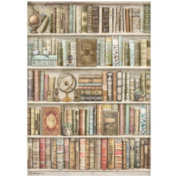 Stamperia riisipaperi Bookshelf