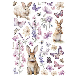 Stamperia riisipaperi Bunny and Butterfly