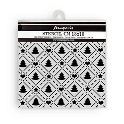 Stamperia sapluuna Candy Christmas, Tree Pattern