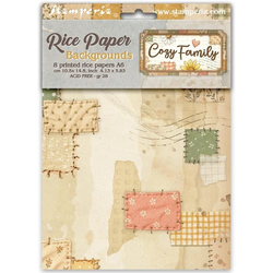 Stamperia riisipaperit Cozy Family, Backgrounds, A6