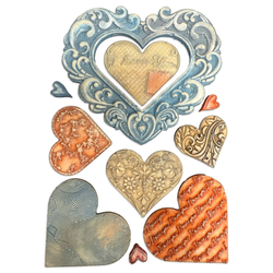 Stamperia muotti Family, Hearts, A5