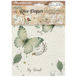 Stamperia riisipaperit Flowers and Poems, A6
