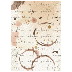 Stamperia riisipaperit Flowers and Poems, Backgrounds, A6