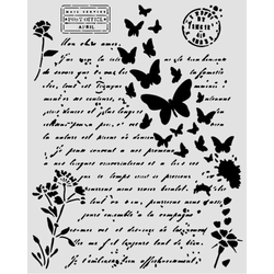Stamperia sapluuna Flowers and Poems, Letter and Butterflies