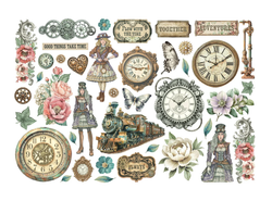 Stamperia leikekuvat Gardens of Time Ephemera