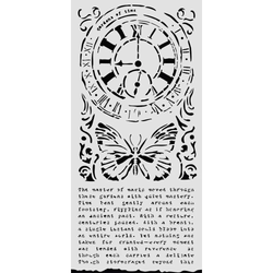Stamperia sapluuna Gardens of Time, Clock & Butterfly