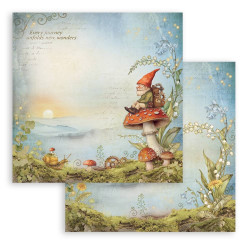 Stamperia Hidden Grove skräppipaperi Gnome