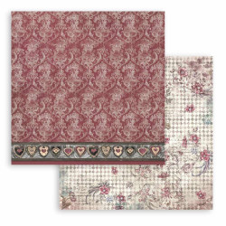 Stamperia Master of Magic skräppipaperi Burgundy Tapestry