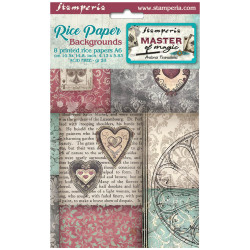 Stamperia riisipaperit Master of Magic, Backgrounds, A6