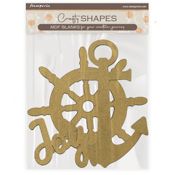 Stamperia MDF Crafty Shapes Blanks -kuviot, Silent Sea, Anchor and Rudder