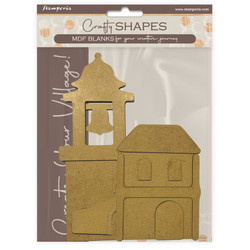 Stamperia MDF Crafty Shapes Blanks -kuviot, Silent Sea Village, Bell Tower