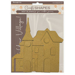 Stamperia MDF Crafty Shapes Blanks -kuviot, Silent Sea Village, Tower