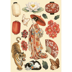 Stamperia Wooden Shapes -puukuviot Oriental Garden