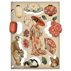 Stamperia Wooden Shapes -puukuviot Oriental Garden
