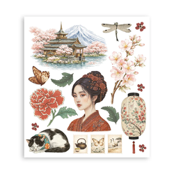 Stamperia Oriental Garden -siirtokuvat Assortment, 6kpl