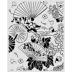 Stamperia sapluuna Oriental Garden, Fans