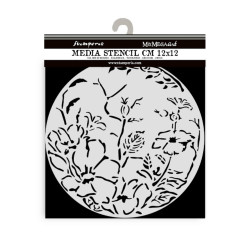 Stamperia sapluuna Round Frame With Flowers