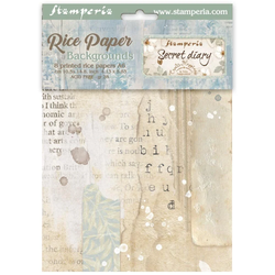 Stamperia riisipaperit Secret Diary, Backgrounds, A6