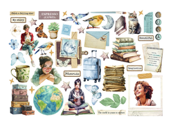 Stamperia leikekuvat Secret Diary Ephemera