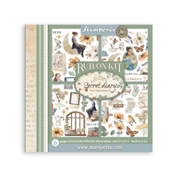 Stamperia Secret Diary -siirtokuvat Assortment, 6kpl