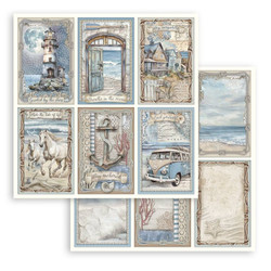 Stamperia Silent Sea skräppipaperi 6 Cards