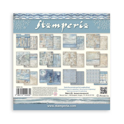 Stamperia paperipakkaus Silent Sea Backgrounds, 8
