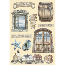 Stamperia Wooden Shapes -puukuviot Silent Sea, Soul of the Ocean