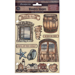 Stamperia Wooden Shapes -puukuviot Silent Sea, Soul of the Ocean