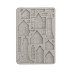Stamperia muotti Silent Sea, Houses and Lighthouse, A5
