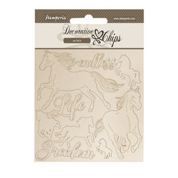 Stamperia Decorative Chips kuvioleike Silent Sea, Horses