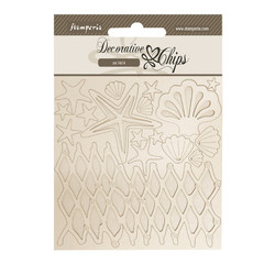 Stamperia Decorative Chips kuvioleike Silent Sea, Sheels and Net