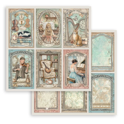 Stamperia Symphony skräppipaperi 6 Cards