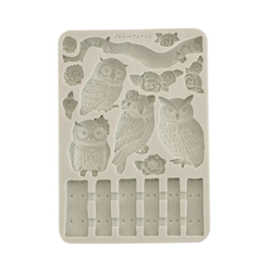 Stamperia muotti The Owl's House, Owls and Branch, A5