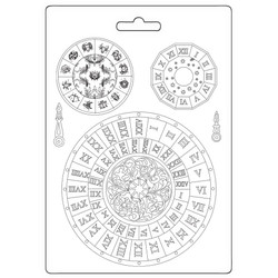 Stamperia Soft Mould -muotti Venice, City of Art, Clocks, A5