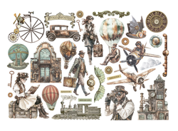 Stamperia leikekuvat Voyages Fantastiques Ephemera