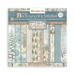 Stamperia paperipakkaus White Christmas, Backgrounds, 12
