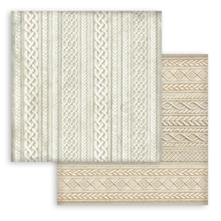 Stamperia White Christmas skräppipaperi Knitted Patterns