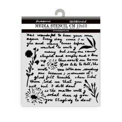 Stamperia sapluuna Writings Pattern